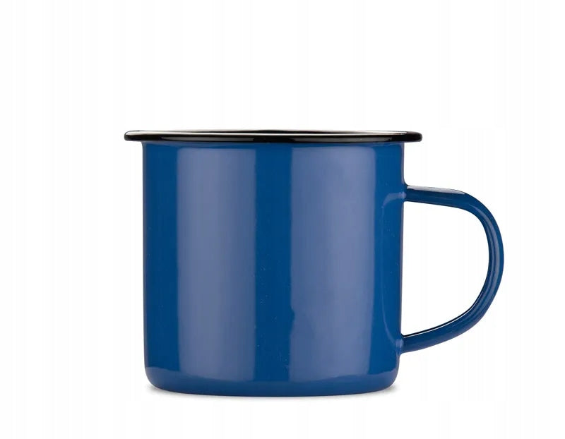 MUG EMAL 300 ML BLUE enameled retro light resistant ideal for outdoor Color blue