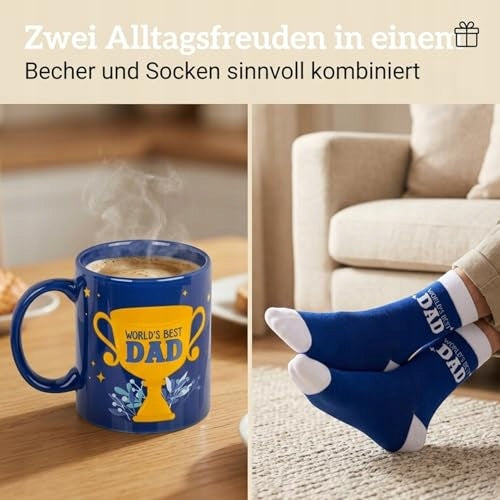 MUG STONEWARE 320ML COTTON SOCKS FOR FATHER GIFT FOR BIRTHDAY Manufacturer code Bez marki
