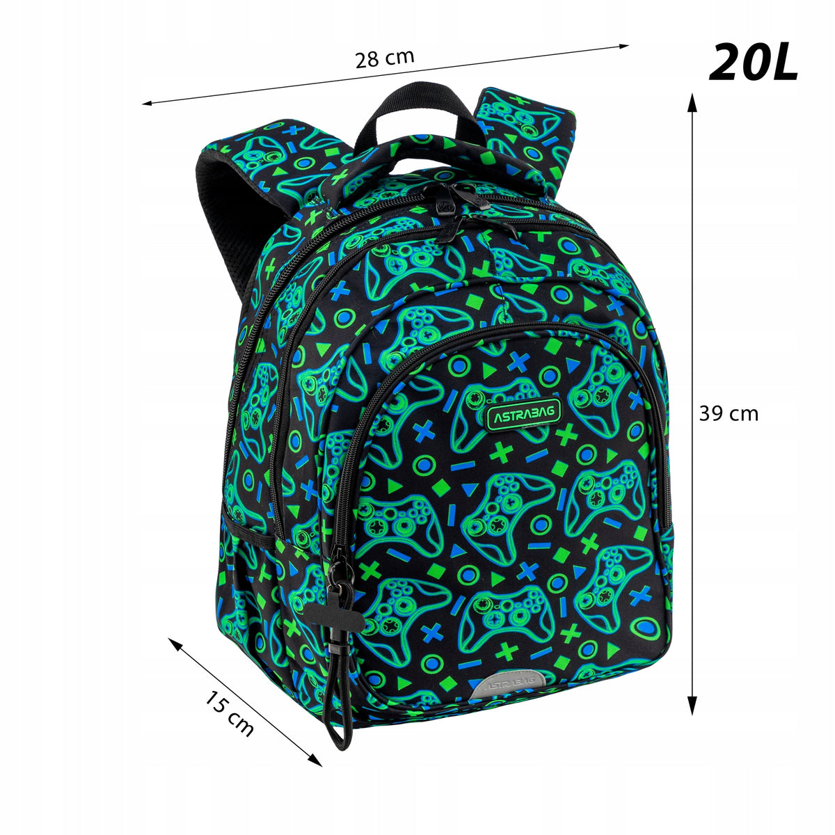 MULTI-CHAMBER SCHOOL BACKPACK ASTRA REFLECTIVE ERGONOMIC 1-3 FOR A BOY Manufacturer code 5908059192217
