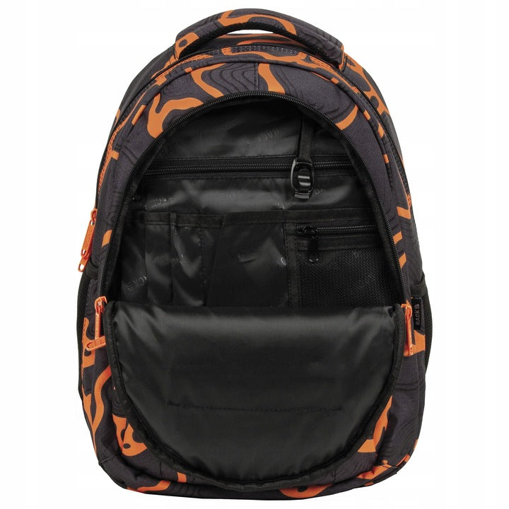 MULTI-CHAMBER SCHOOL BACKPACK BACK UP LAVA MAGMA Brand Back Up
