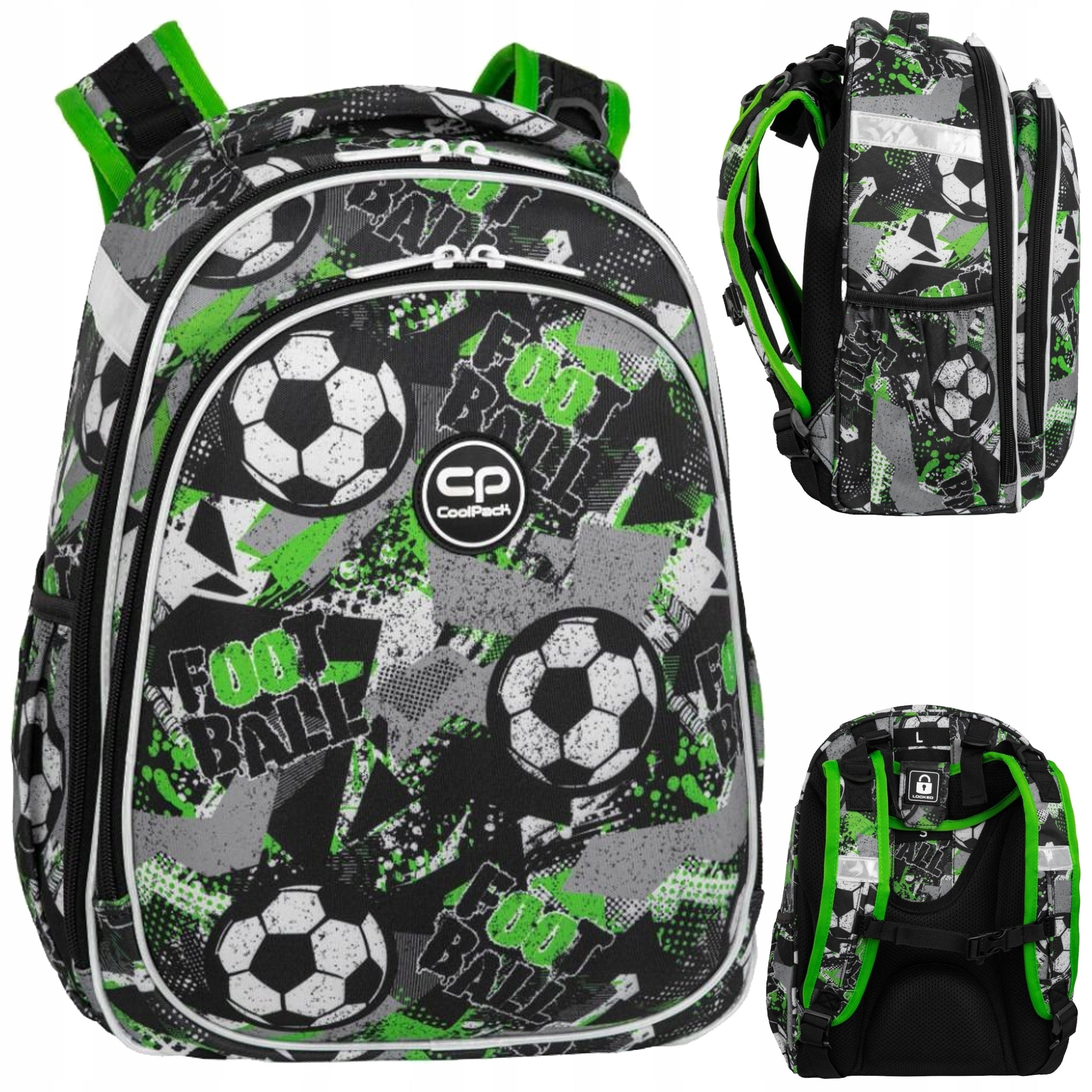 MULTI-CHAMBER SCHOOL BACKPACK COOLPACK 25 L SATCHEL FOR CHILDREN 1 3 BALL Manufacturer code F015674