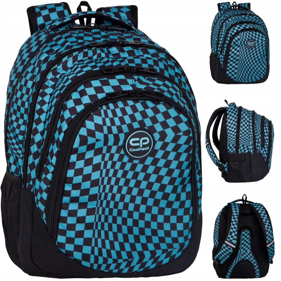 MULTI-CHAMBER SCHOOL BACKPACK COOLPACK DRAFTER 28L CHESSBOARD