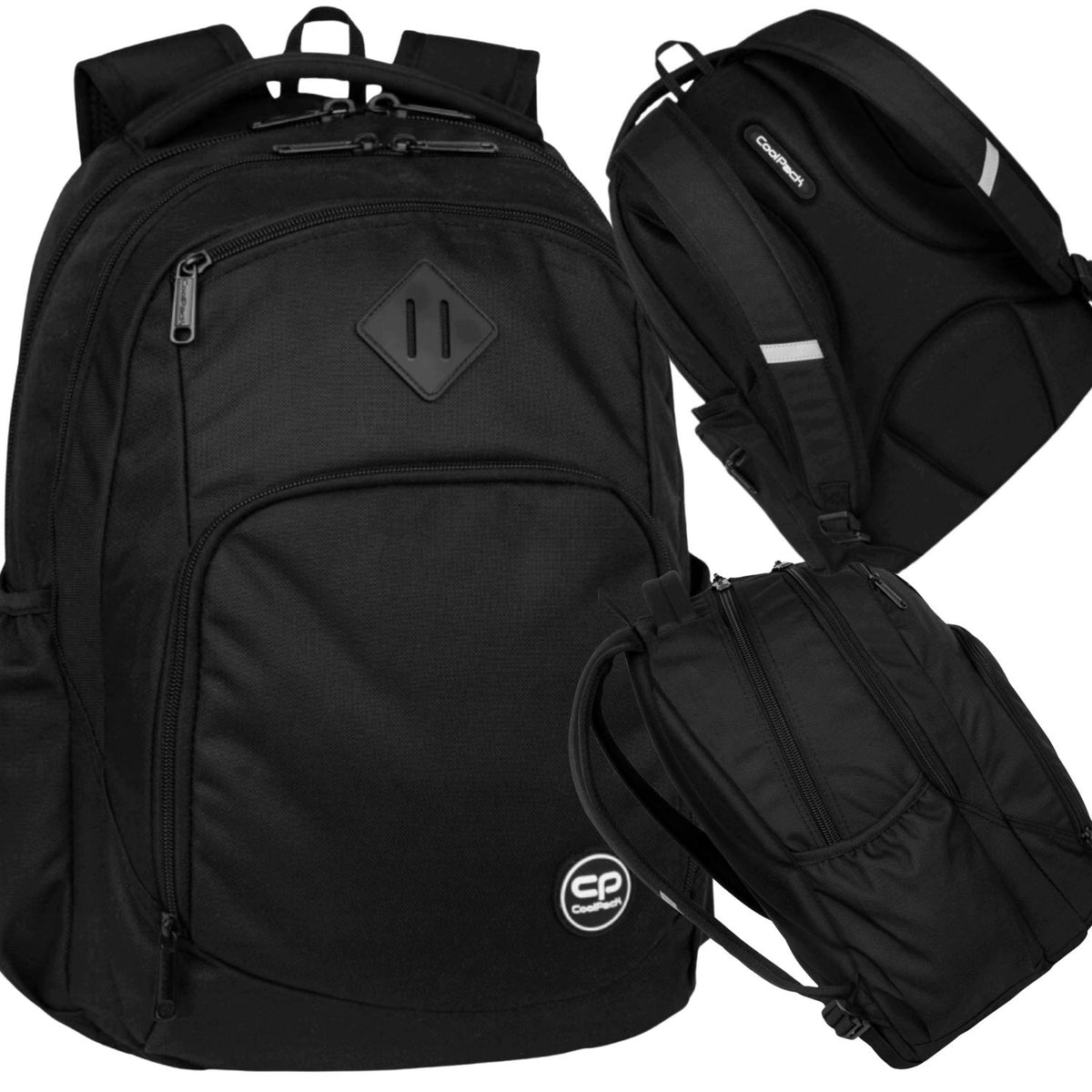 MULTI-CHAMBER SCHOOL BACKPACK COOLPACK WOMEN'S BLACK 30L FOR LAPTOP