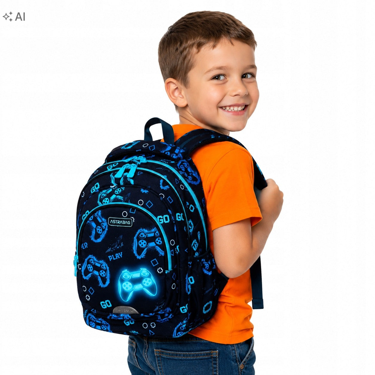 MULTI-CHAMBER SCHOOL BACKPACK FOR BOY PLAYER ASTRA GAME 20L Manufacturer code 502024017