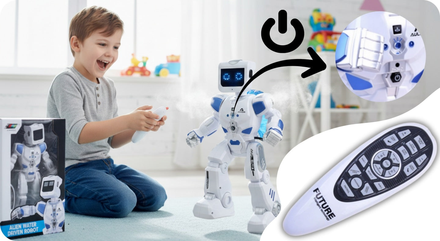 MULTI-FUNCTIONAL REMOTE CONTROLLED ROBOT SHOOTS ARROWS STEAM DANCES Packaging status original