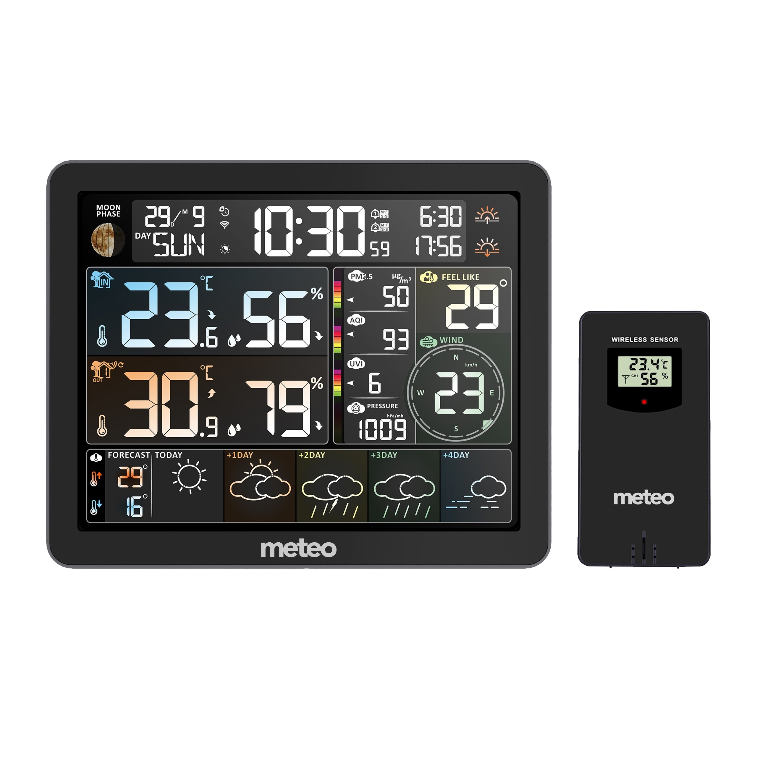 MULTI WEATHER STATION METEO SP400 WIFI +AIR METER BAROMET HYGROMETER Material synthetic material