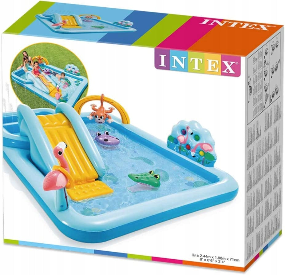 MULTICOLORED GARDEN POOL CHILDREN SLIDE Length 257 cm