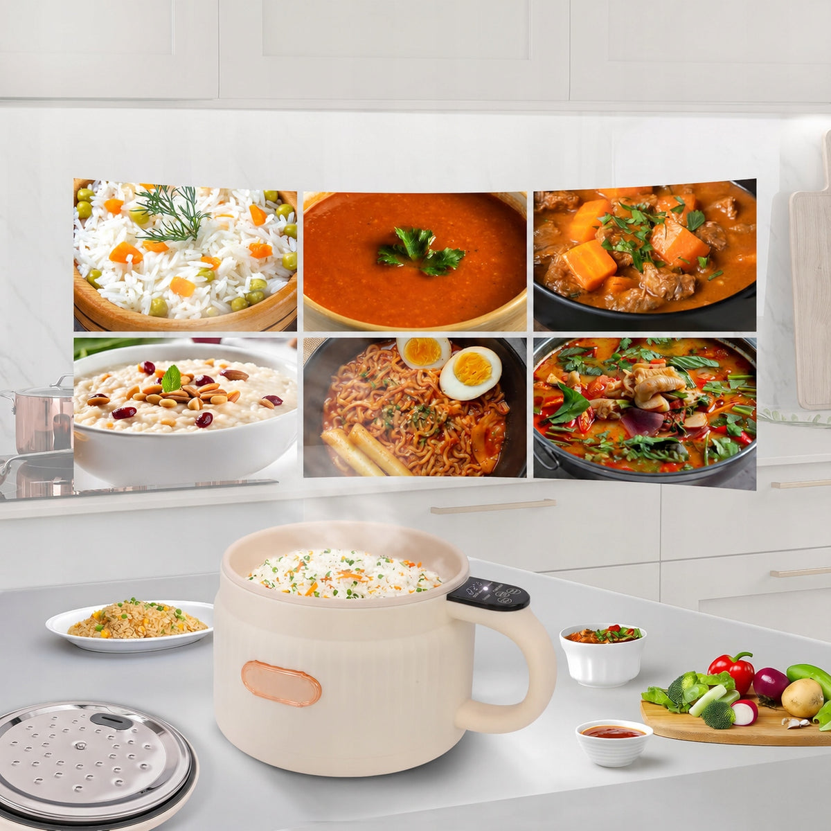MULTICOOKER ELECTRIC COOKING POT RICE COOKER MULTIFUNCTIONAL 1.6L Manufacturer code M-322