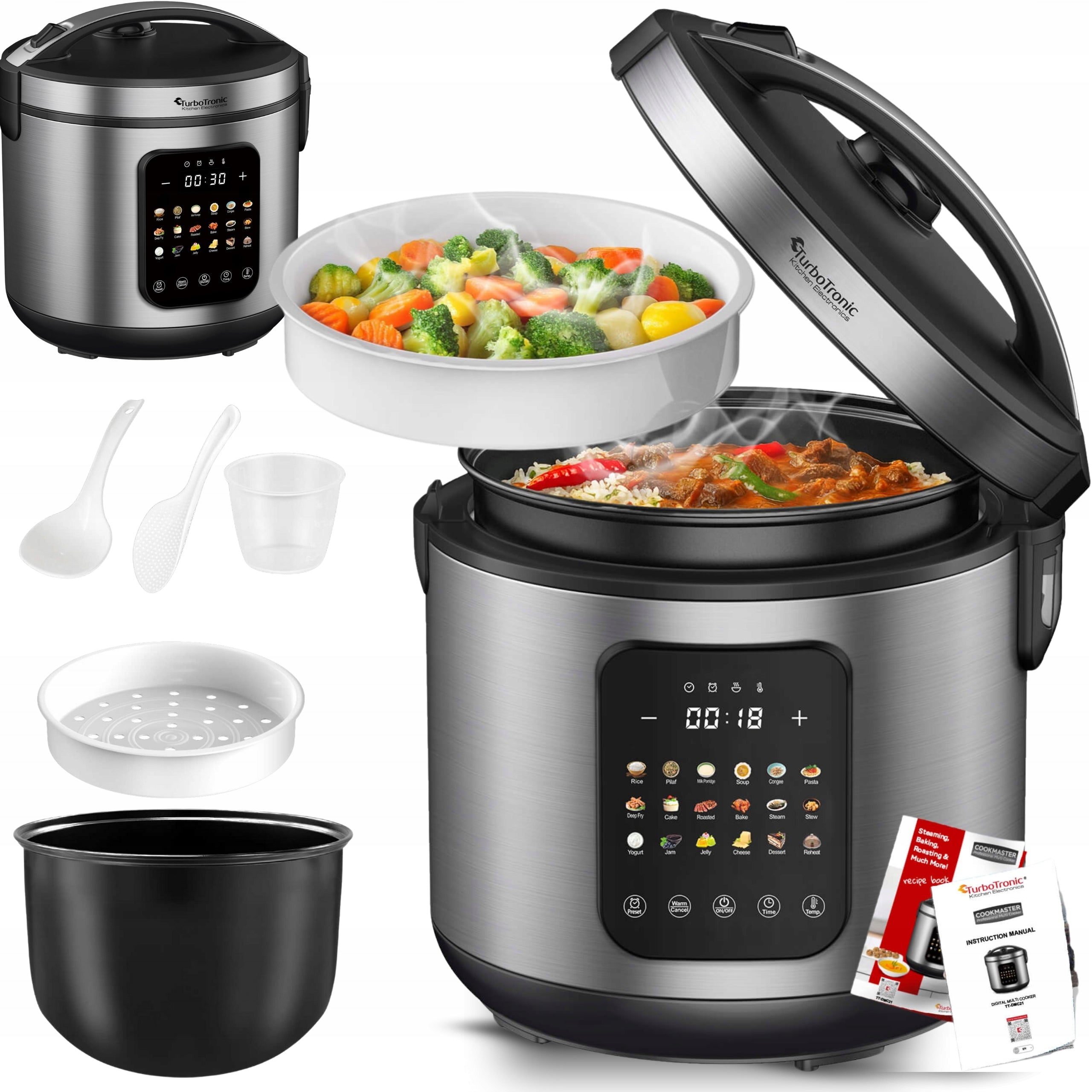 MULTICOOKER STEAMER COMBINATION ELECTRIC POT AIR FRYER 5L