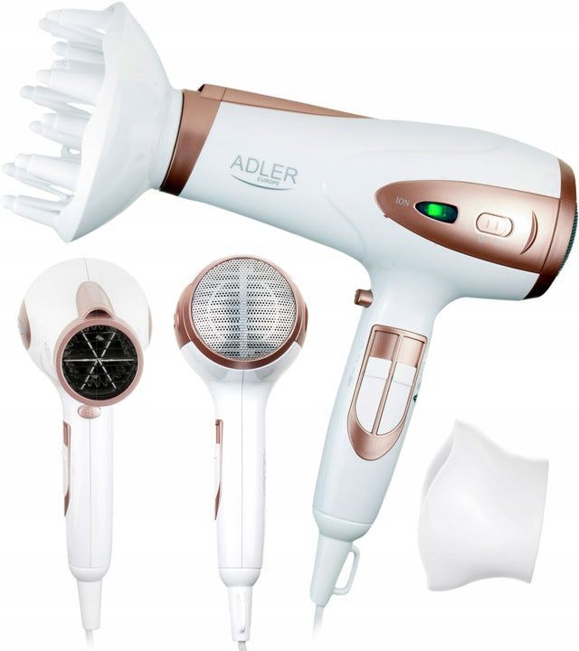 MULTIFUNCTION DIFFUSER IONIZED HAIR DRYER 2400W COLD AIR Packaging status original