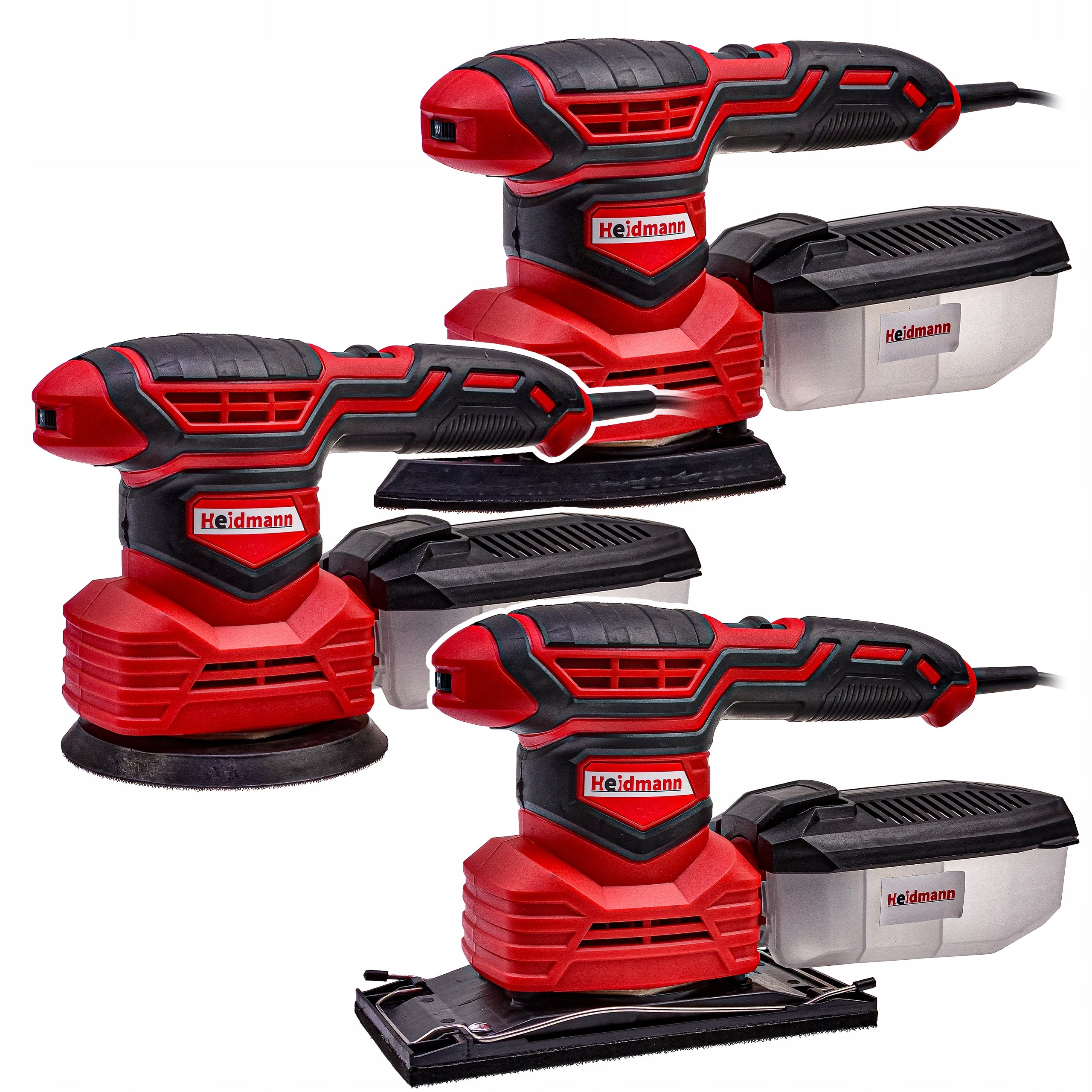 MULTIFUNCTION ECCENTRIC OSCILLATING GRINDER 3IN1 3 SHAPES + SUITCASE Batteries included no