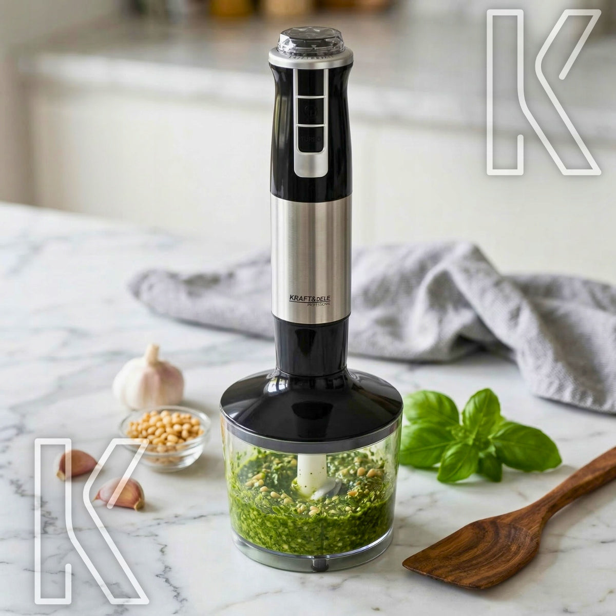 MULTIFUNCTION HAND BLENDER 1500 IN 8IN1 TURBO SHREDDER MIXER POWERFUL Manufacturer code BLENDER RĘCZNY SREBRNY Z AKCESORIAMI ZESTAW