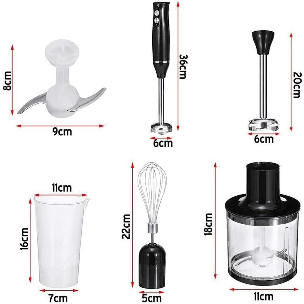 MULTIFUNCTION HAND BLENDER 500W STRONG FOR SAUCE SOUPS BLACK Packaging status original