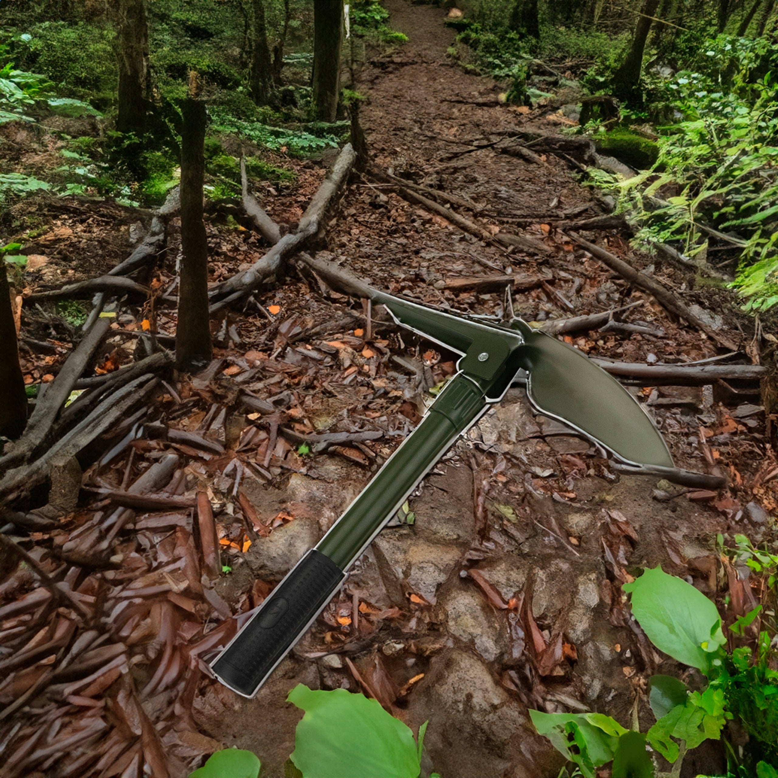 MULTIFUNCTION SAPPER SAW PICKAXE OPENER SMALL FOLDING SURVIVAL 4IN1 Packaging status original