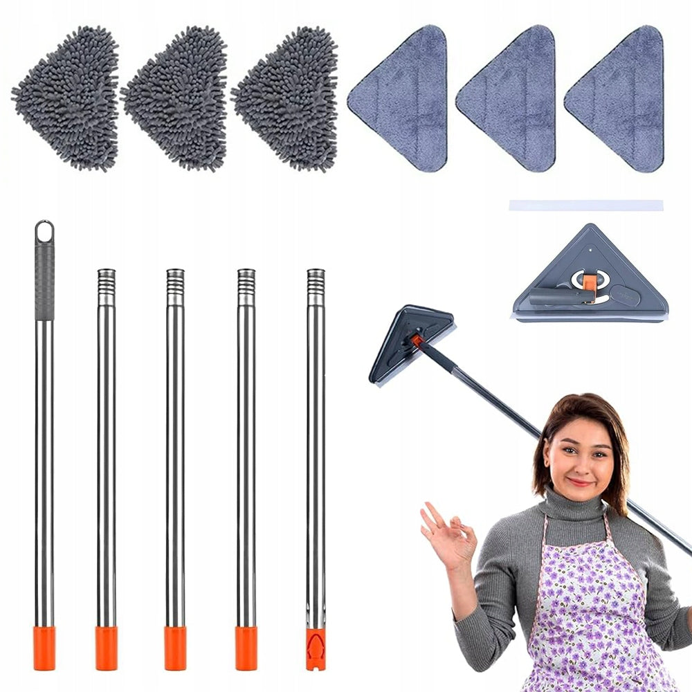 MULTIFUNCTIONAL ADJUSTABLE 360° ROTATING TRIANGULAR CLEANING MOP
