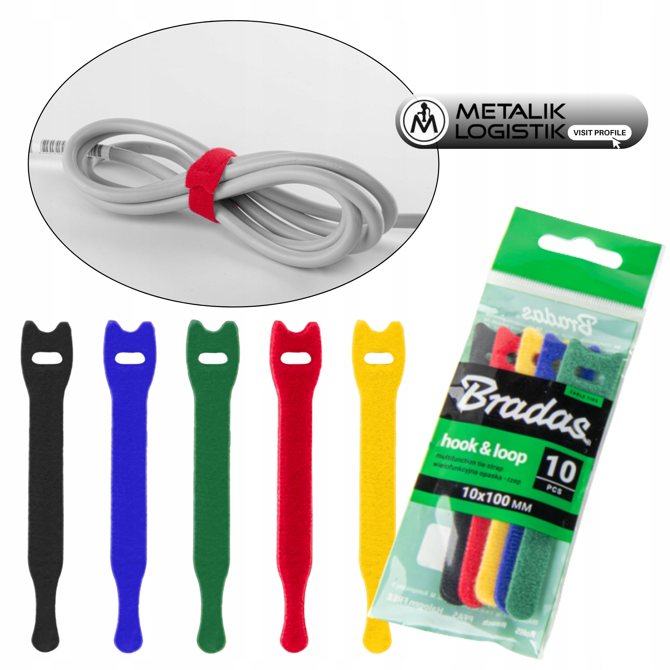 MULTIFUNCTIONAL BAND-THREAD FOR FASTENING CABLES TR 10x100mm 10 PCS