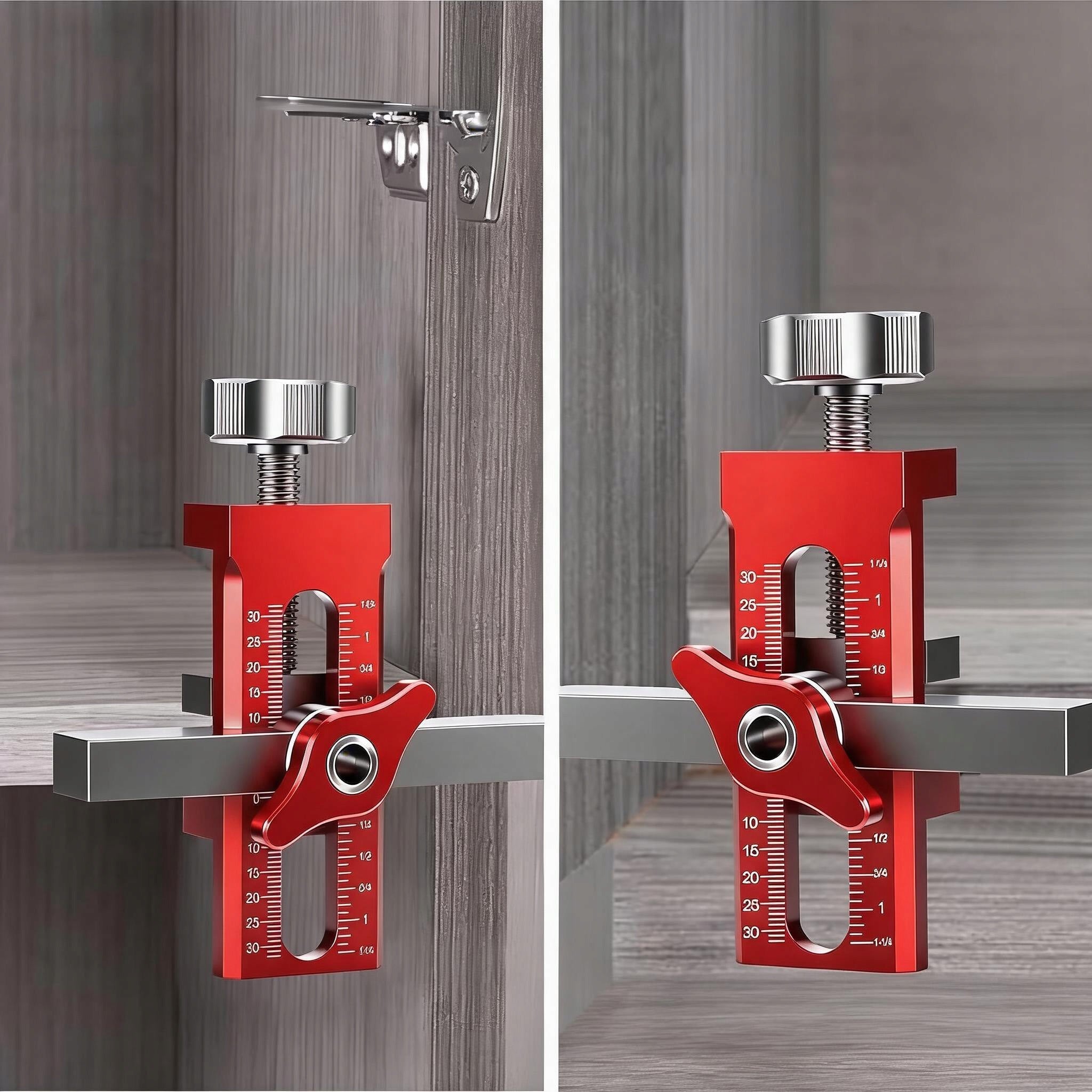 MULTIFUNCTIONAL CONNECTION TEMPLATE POSITIONER FOR DOOR MOUNTING 3 DRILL BITS Packaging status original