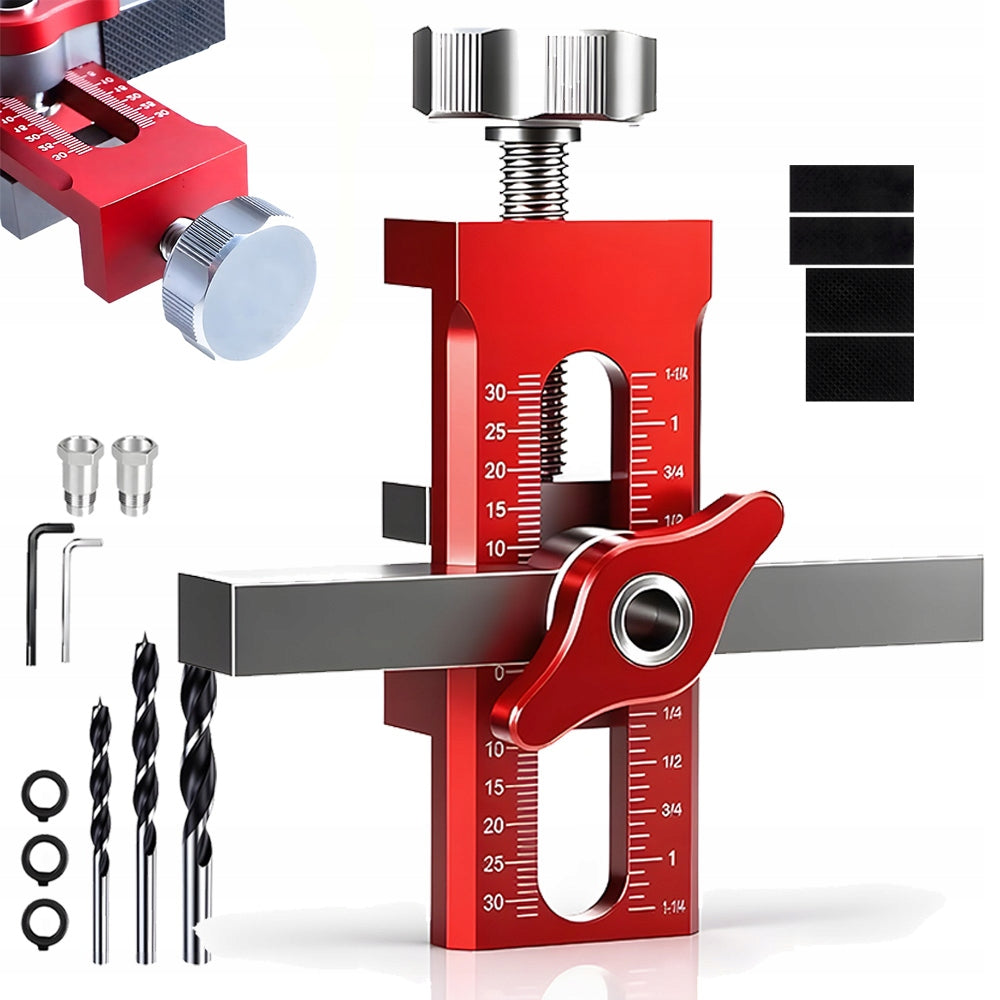 MULTIFUNCTIONAL CONNECTION TEMPLATE POSITIONER FOR DOOR MOUNTING 3 DRILL BITS