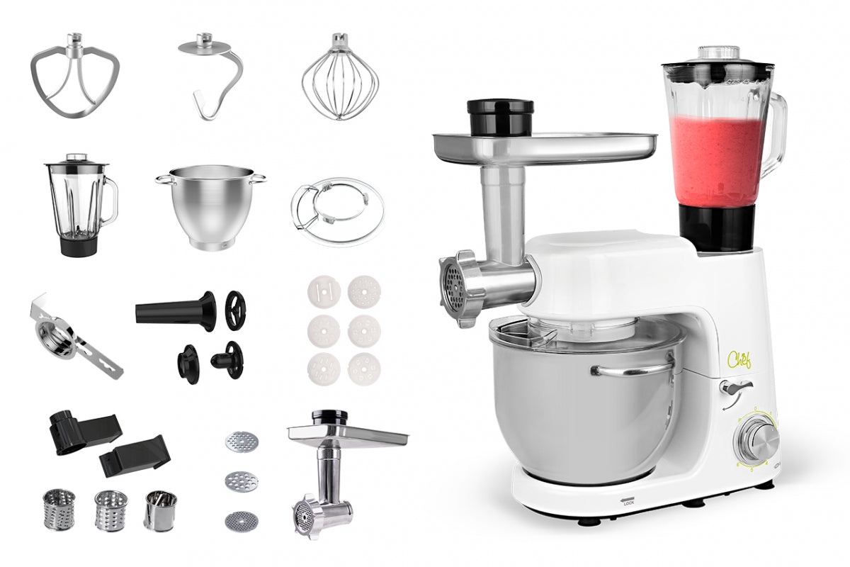 MULTIFUNCTIONAL FOOD PROCESSOR PLANETARY CHEF-1 1400W LARGE BOWL 7L