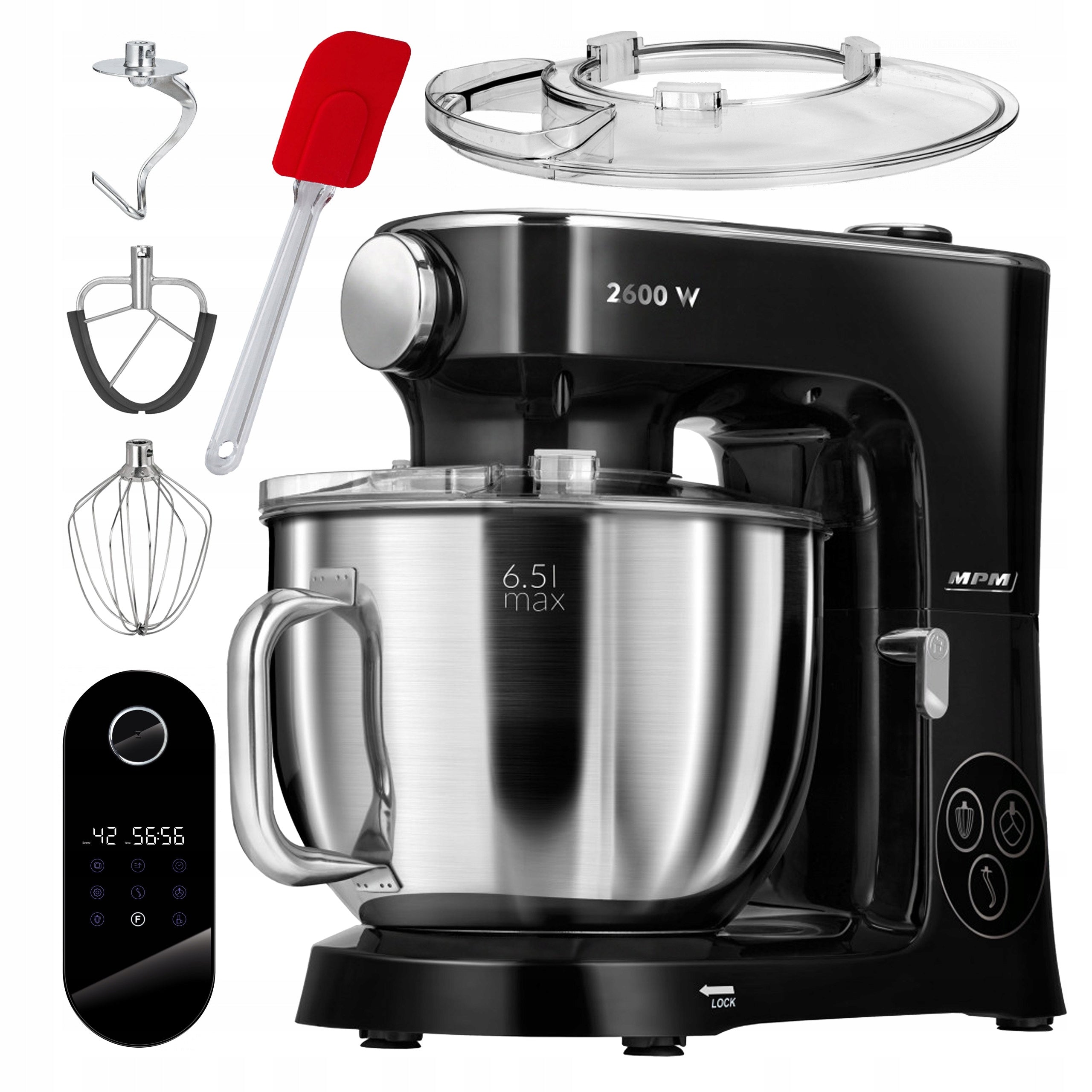 MULTIFUNCTIONAL FOOD PROCESSOR PLANETARY MIXER MPM MRK-22 2600W BOWL 6,5L