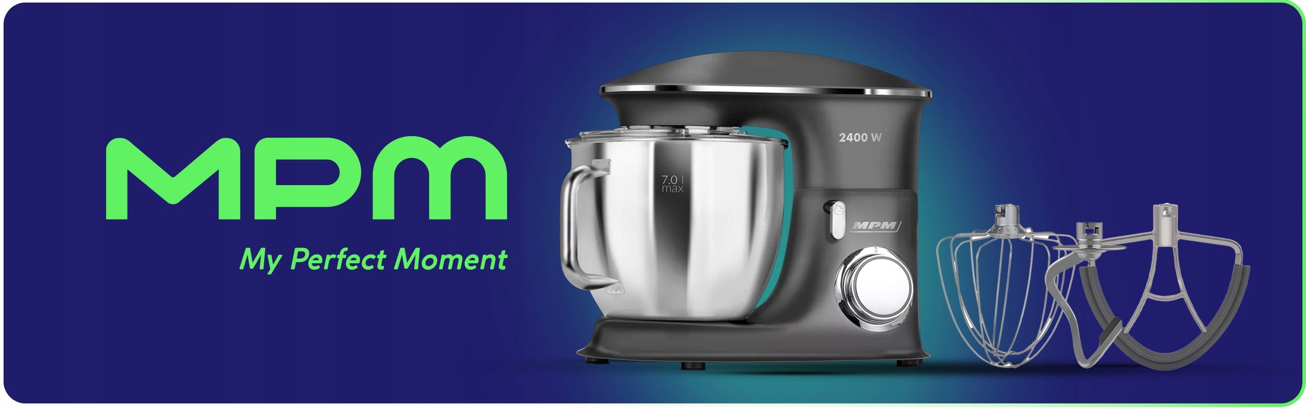 MULTIFUNCTIONAL FOOD PROCESSOR PLANETARY MIXER MPM MRK-23 2400W 3W1 6,5L Packaging status original