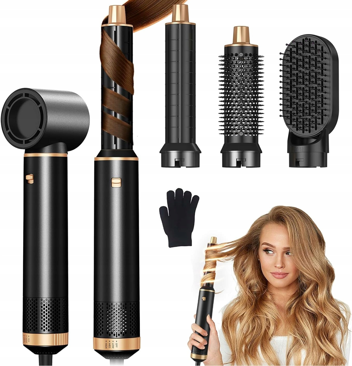 MULTIFUNCTIONAL HAIR DRYER CURLER 5 IN 1 AUTOMATIC CURLER 1000W