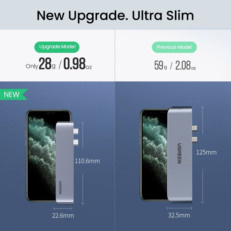 MULTIFUNCTIONAL HUB PORT FOR MACBOOK PRO AIR USB C HDMI USB STRONG Product weight with unit packaging 0.5 kg