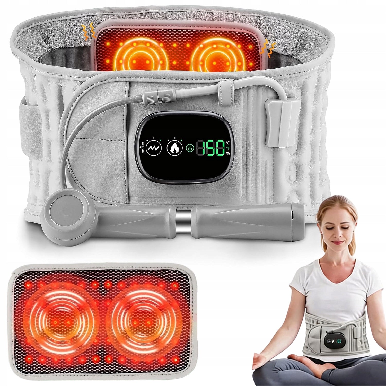 MULTIFUNCTIONAL LUMBAR MASSAGE BELT INFLATABLE RELIEVES TENSION AND PAIN