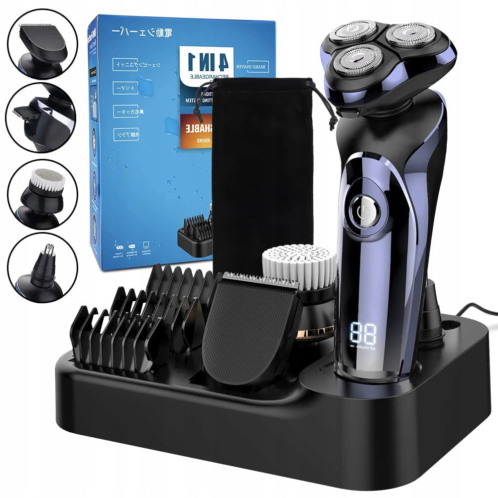 MULTIFUNCTIONAL MEN'S SHAVER + USB CABLE + STORAGE BAG Brand Bedee