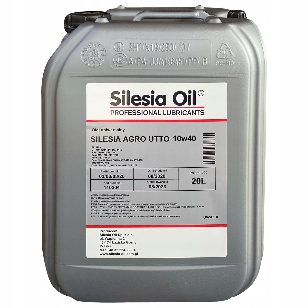 MULTIFUNCTIONAL OIL SILESIA AGRO UTTO 10W40 20L