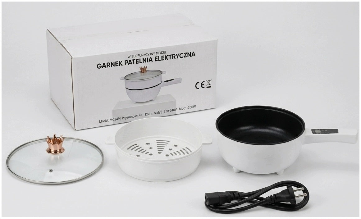 MULTIFUNCTIONAL POT PAN LARGE ELECTRIC NON-STICK COATING 4L Packaging status original