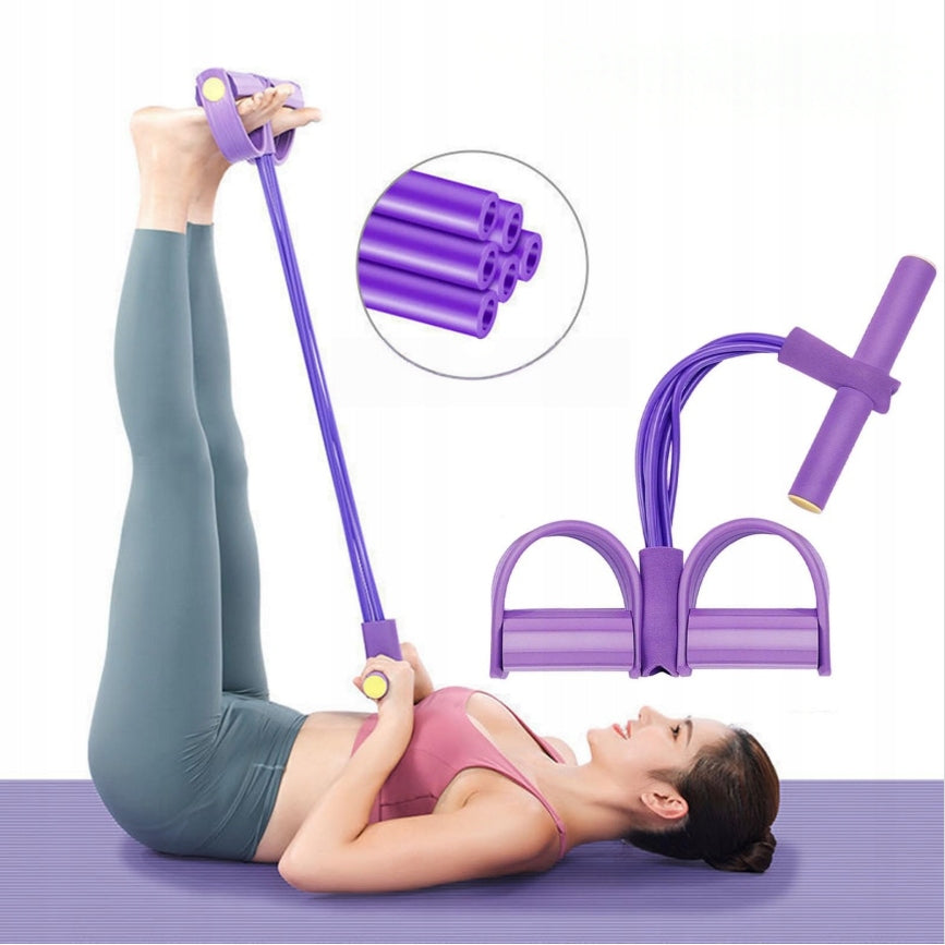 MULTIFUNCTIONAL RESISTANCE CORD FOR HOME BODY EXERCISES Manufacturer code 6-RUROWA LINKA OPOROWA Z PEDAŁAMI I UCHWYTAMI