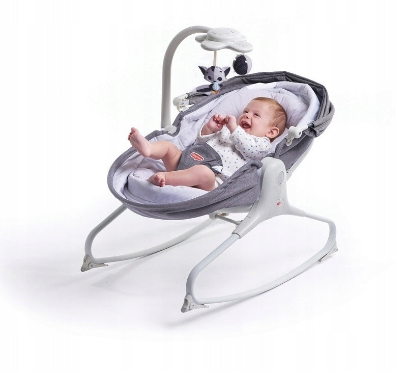 MULTIFUNCTIONAL ROCKER-CHAIR 3IN1 WITH BOOTH - GREY Packaging status original
