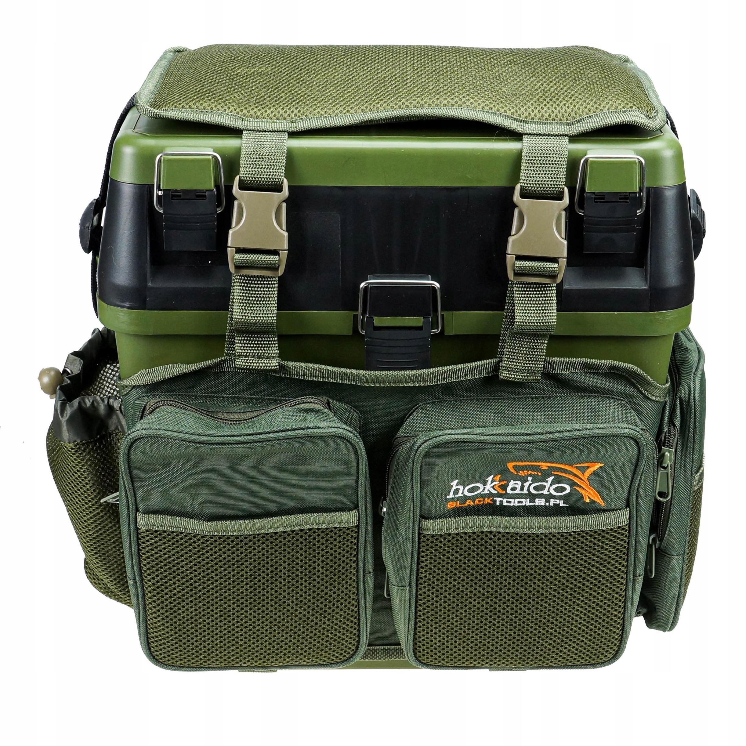MULTIFUNCTIONAL SET HOKKAIDO 3in1 SEAT BOX BACKPACK FOR ANGLER Color green