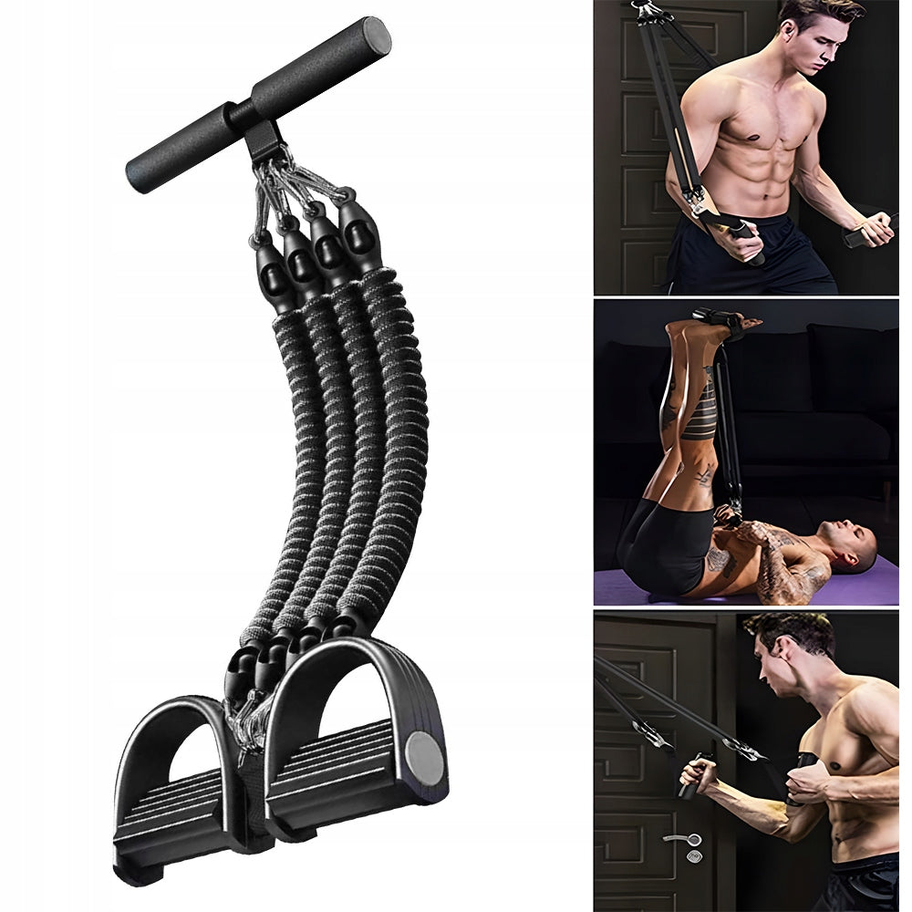 MULTIFUNCTIONAL TRAINING EXPANDER WITH ADJUSTABLE RESISTANCE FOR EXERCISE Color black