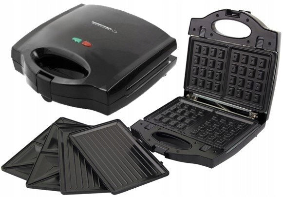 MULTIFUNCTIONAL WAFFLE TOASTER GRILL TOASTER SANDWICH 3in1 REPLACEABLE CARTRIDGE