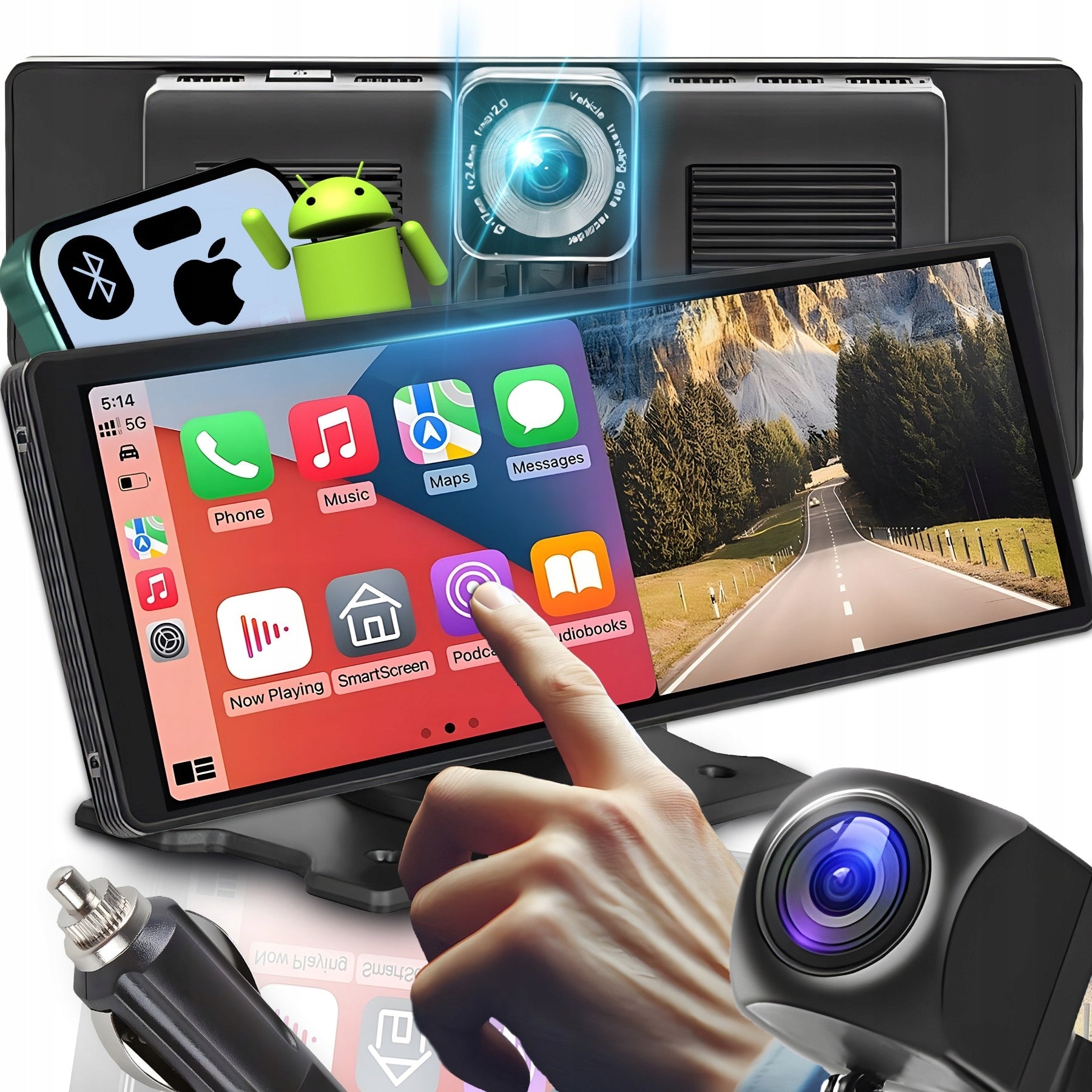 MULTIMEDIA STATION CAR RADIO CARPLAY ANDROID AUTO REVERSING CAMERA