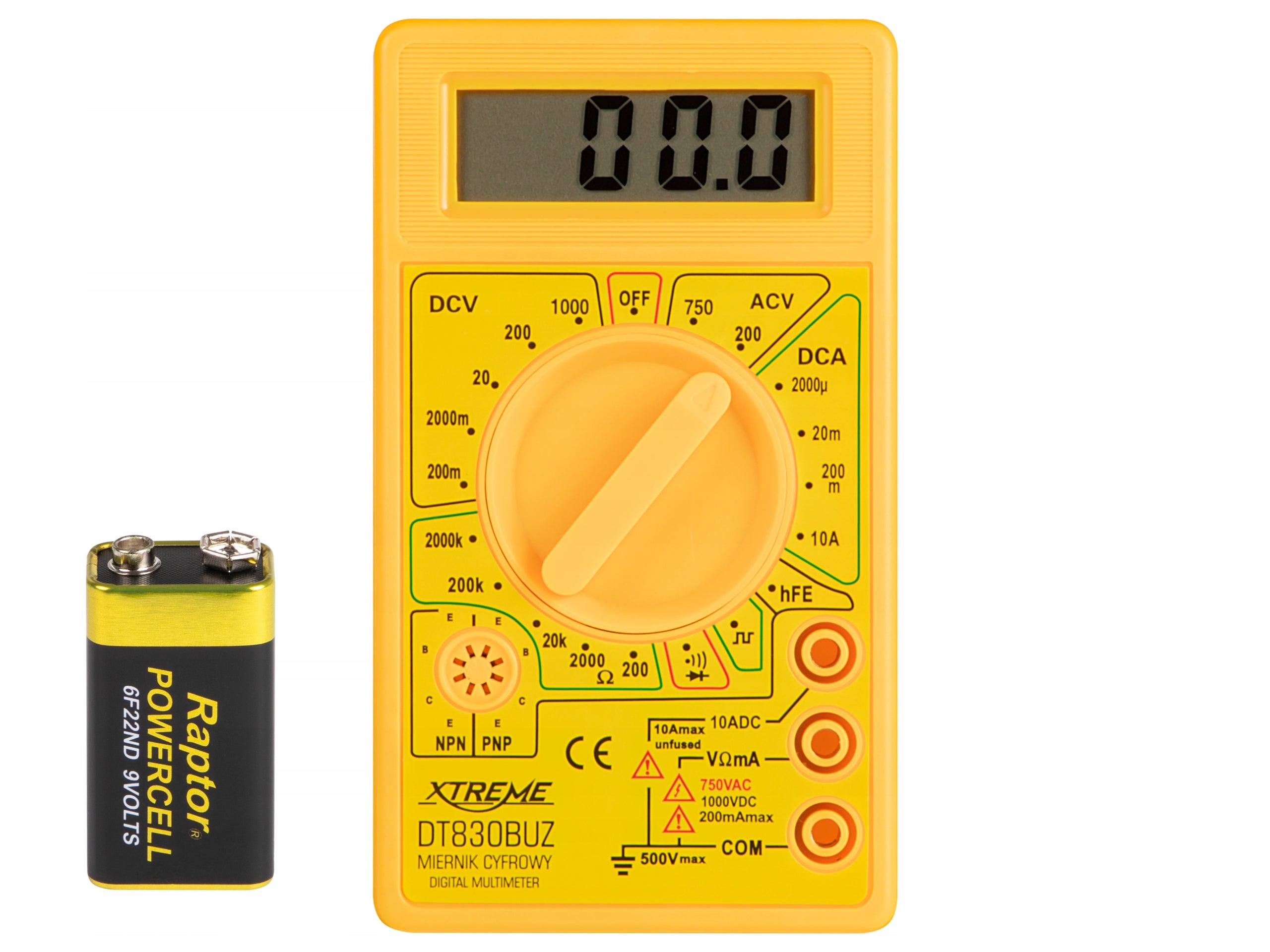 MULTIMETER DIGITAL METER LCD UNIVERSAL TESTER MEASURING WIRES BATTERY Brand Xtreme