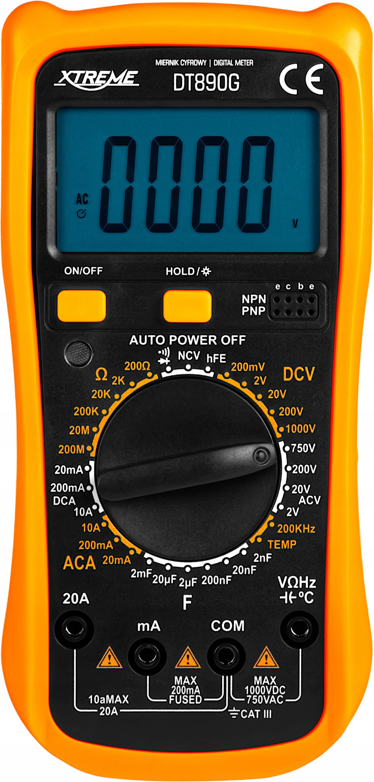 MULTIMETER DIGITAL VOLTAGE CURRENT METER LCD TEMPERATURE UNIVERSAL TESTER EAN (GTIN) 5900804004509