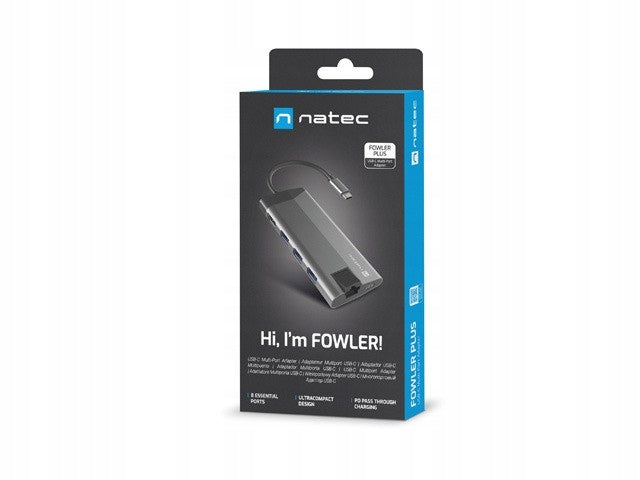MULTIPORT ADAPTER NATEC FOWLER PLUS USB-C HUB LAN Manufacturer Natec