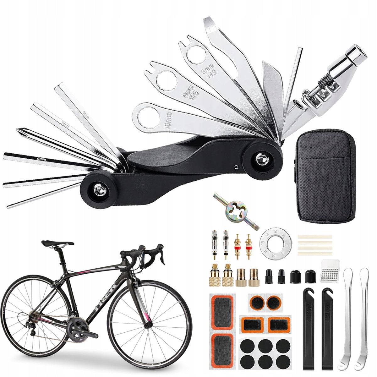 MULTITOOL BICYCLE KEYS 17in1 Bike Repair Kit for Travel Brand no brand