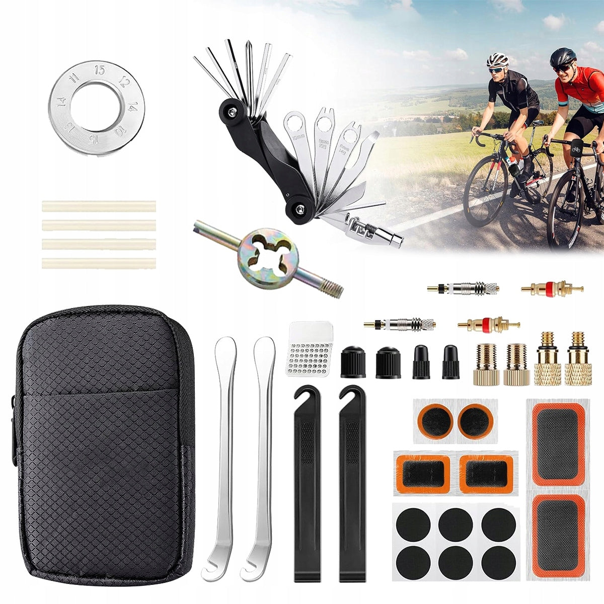 MULTITOOL BICYCLE KEYS 17in1 Bike Repair Kit for Travel