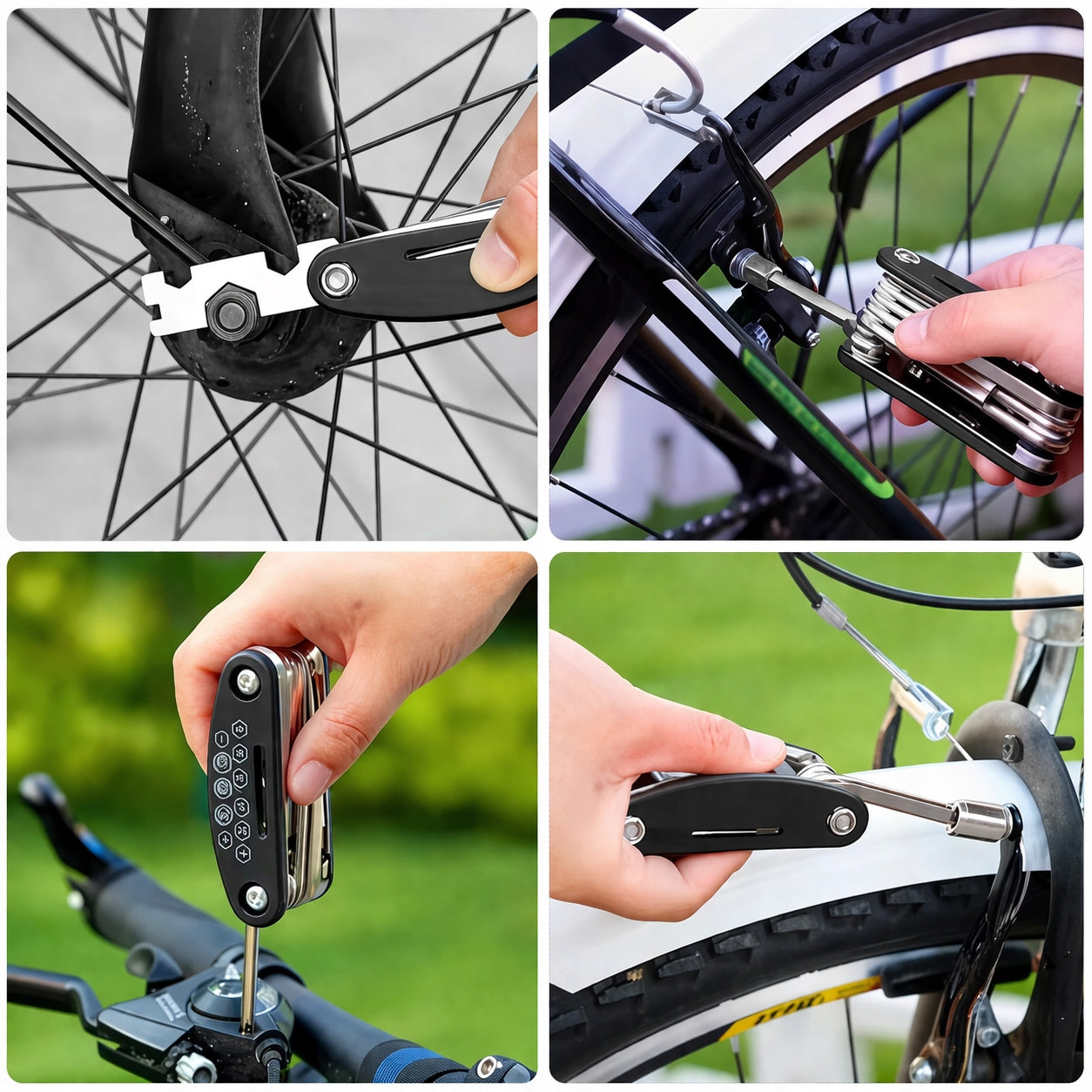 MULTITOOL BICYCLE REPAIR KEYS MULTIFUNCTIONAL TOOL SET 16in1 Manufacturer code NARZĘDZIA ROWEROWE ŚRUBOKRĘT PŁASKI KLUCZ
