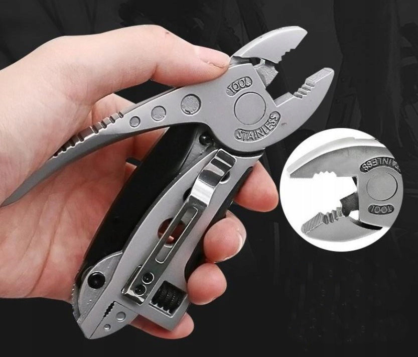 MULTITOOL KNIFE PLIERS ADJUSTABLE WRENCH SURVIVAL EDC 9in1 MUL3 Brand Aptel