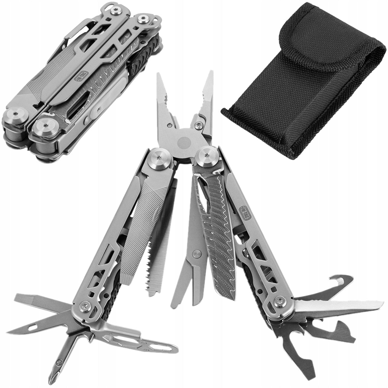 MULTITOOL M-TAC TYPE 12 DAMASCUS 14in1 WITH HOLSTER MULTIFUNCTION TOOL