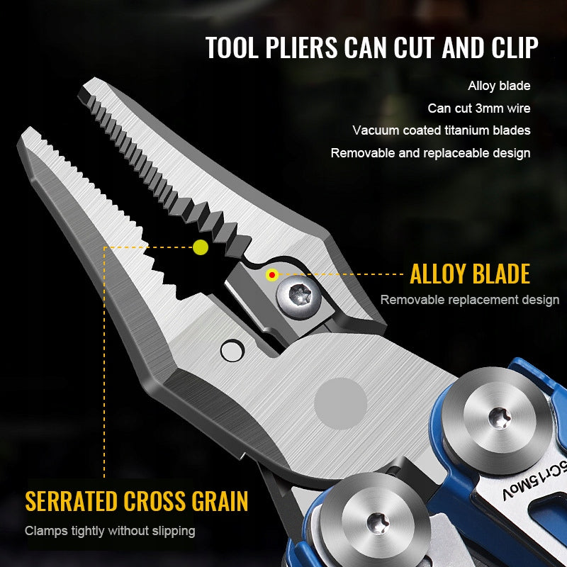 MULTITOOL MULTIFUNCTION TOOL 14in1 FOLDING STEEL + CASE BLUE Manufacturer code 3B#24
