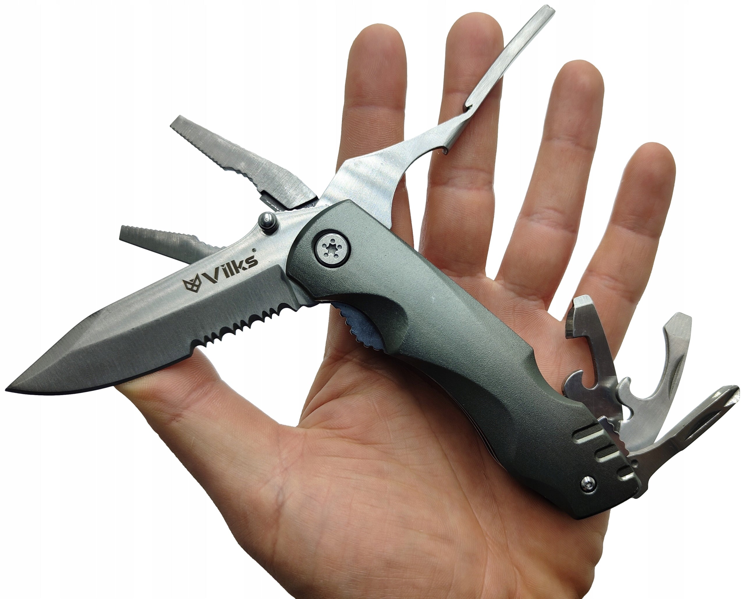 MULTITOOL Multifunctional Survival Set Folding Knife Combination Bits Pouch EAN (GTIN) 5907381803044