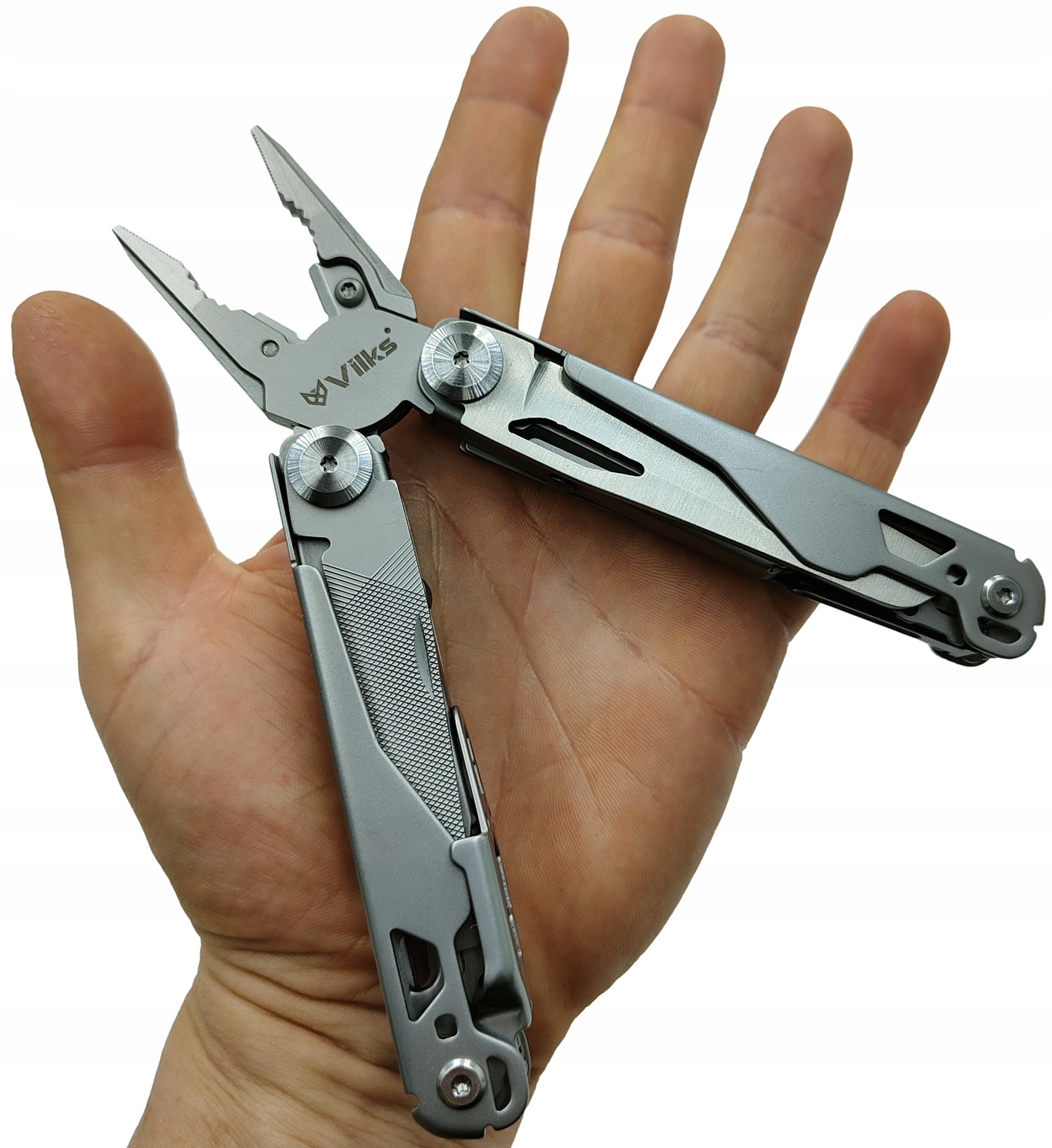 MULTITOOL Pocket Knife Multifunctional Set STAINLESS STEEL SURVIVAL Steel Case BITS Brand VILKS