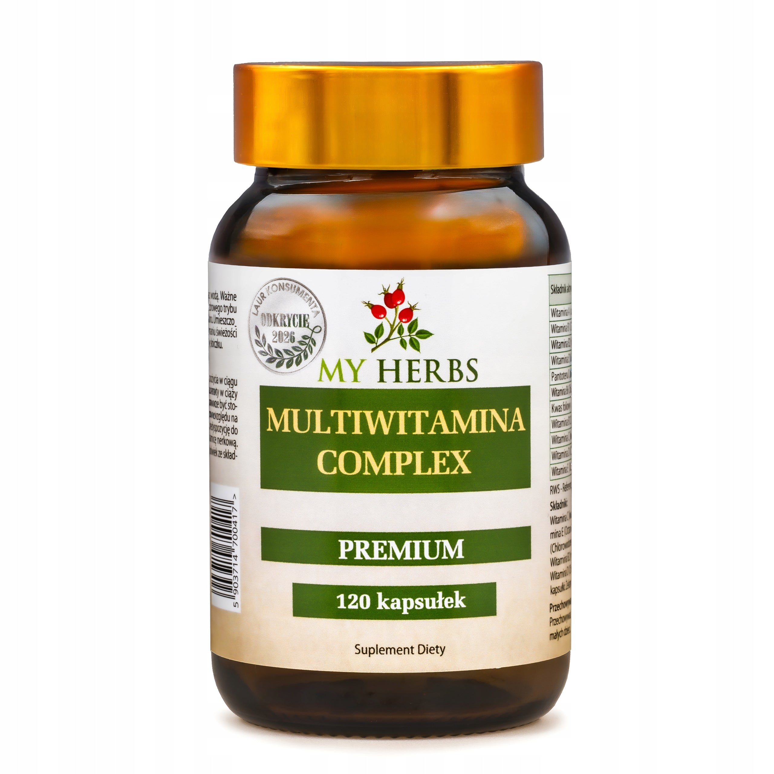 MULTIVITAMIN COMPLEX 120 capsules 11 VITAMINS