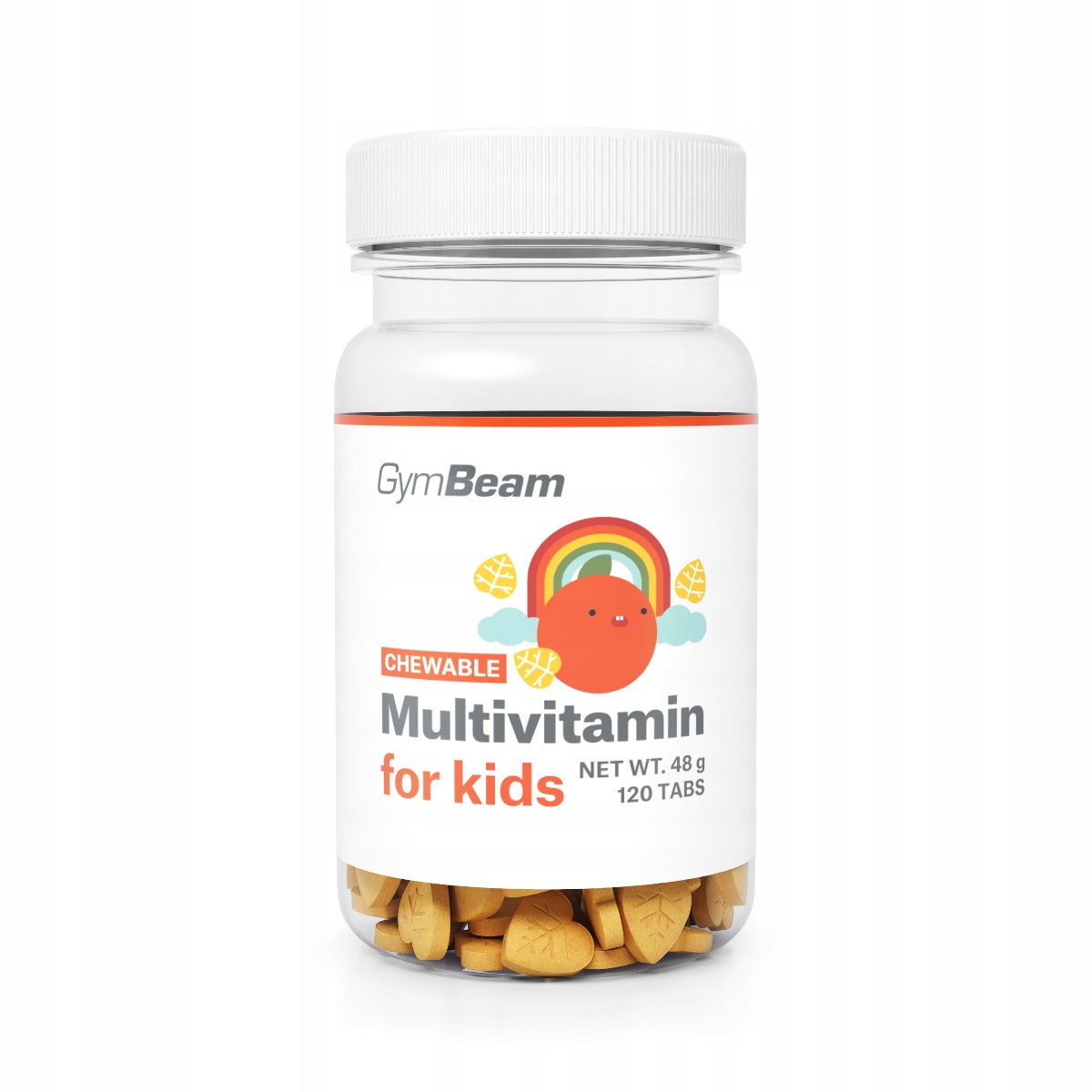 MULTIVITAMIN FOR CHILDREN A D E K 120 tab - GymBeam orange